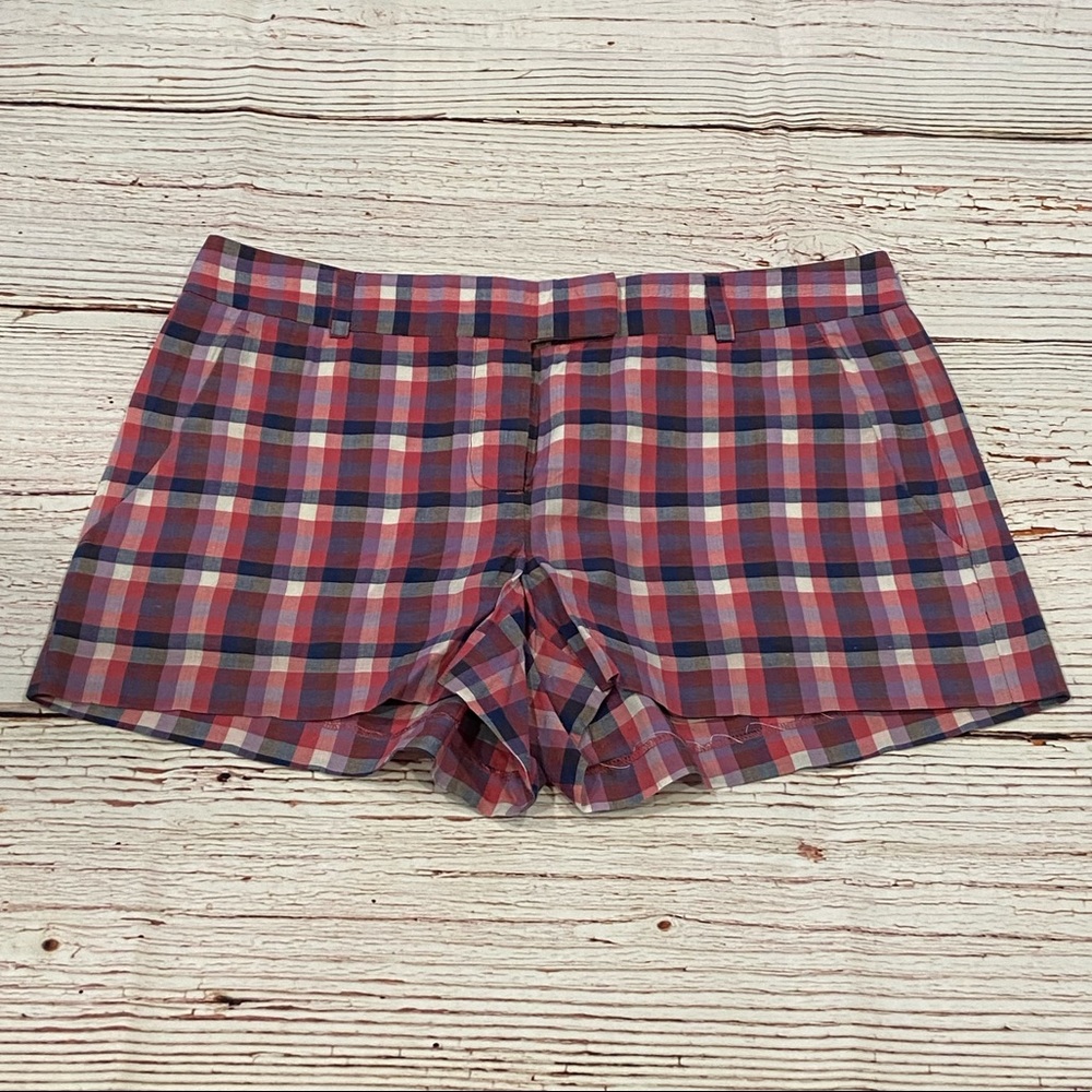 Theory Checkered Shorts sz 4 - Picture 1 of 9